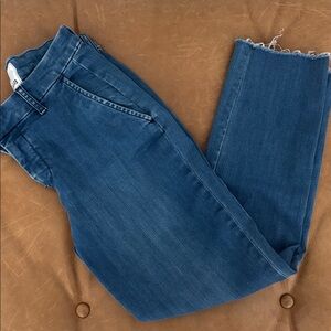 Frank & Eileen cropped Light and Dark Blue Denim